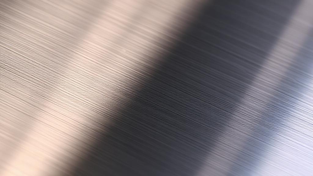 Premium brushed stainless steel surface